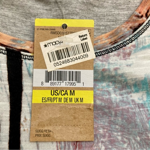 Rachel Roy Abstract Print Maxi Dress - Black and Multicolor Lined Size Medium - Picture 9 of 16